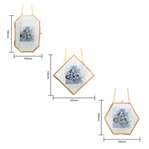 Tự làm ép hoa tường nghệ thuật kim loại vàng nổi khung kính Đôi Treo Khung Ảnh 4x6 inch ngang cổ điển trang trí nhà - Product Image 4