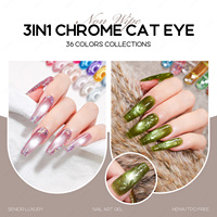 JTING Premiere 36 Couleurs Vernis Gel Chrome Effet Œil de Chat Monophase Sans Résidu Couche de Finition Effet Œil de Chat Sans TPO/HEMA Prix de Gros OEM