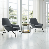 Mobilier de bureau design moderne Salon en cuir Salon de loisirs Mobilier d'intérieur Fauteuil d'appoint