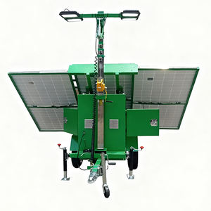 LEDソーラー照明タワーポータブル折りたたみ式デザイン、ソーラー電源 & バックアップバッテリー、キャンプ/道路工事に理想的 - Product Image 3