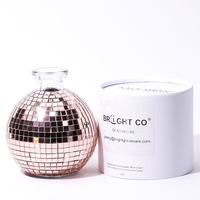 Bouteille diffuseur en verre boule disco premium 100 ml vide pour diffuseur à bâtonnets, pour la décoration et l'aromathérapie domestique