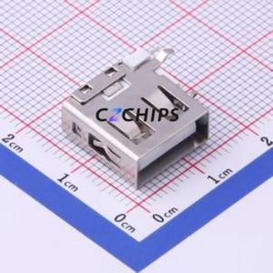 USB-265-BRW USB Connector Through hole Component (THT) Connector Type-A USB 2.0 Female Side Insert - Product Image 1