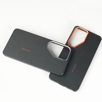 Coque de Téléphone Mobile Personnalisée avec Cadre en TPU et Couverture PC Magnétique Transparente, Texture Fibre, Antichoc et Protectrice pour Samsung S26 Ultra
