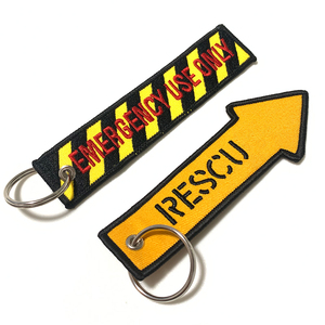 Porte-clés brodés en Chine, fabrication OEM, logo personnalisé, porte-clés brodés pour avion - Product Image 2