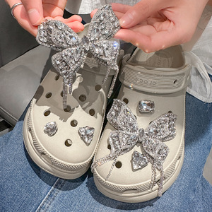 Botones de Cristal con Forma de Mariposa de Alta Gama para <span class=keywords><strong>Mujer</strong></span>, Adornos para Zapatos con Agujeros, Hebillas Decorativas Desmontables, Accesorios ShiWei - Product Image 2