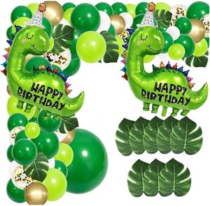 Ballon en feuille d'aluminium Dinosaure Vert Mignon Joyeux Anniversaire, Ballon en Mylar Métallique pour Décoration de Fête Dinosaure pour Enfants - Product Image 4