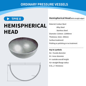 Personalização meia esfera de aço 900mm meia esfera de metal hemisfério de aço cabeça hemisférica de 6mm de espessura - Product Image 3