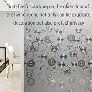 Película electrostática decorativa de círculo esmerilado de PVC translúcido de privacidad de estilo moderno <span class=keywords><strong>para</strong></span> <span class=keywords><strong>ventanas</strong></span> de oficina en casa precios al por mayor Stock - Product Image 5