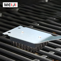 Ensemble d'outils de barbecue Meiji en acier inoxydable gris clair, simple et professionnel, pour l'extérieur, 21 pièces, robuste, de qualité alimentaire, écologique