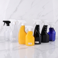 Bouteille de pulvérisation à gâchette en plastique PET personnalisable de 500ml sérigraphie pour le nettoyage de la maison avec logo personnalisé