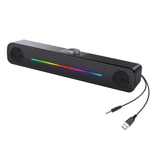 Barra de Sonido RGB USB, Mini Altavoz con Subwoofer LED para Computadora de Escritorio, Juegos y Laptop - Product Image 5