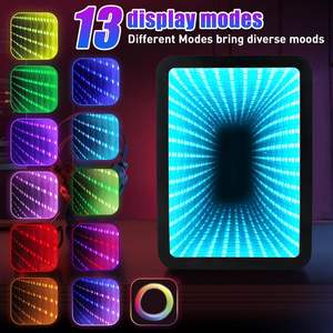 <span class=keywords><strong>Mini</strong></span>-réfrigérateur électrique 4L pour la maison et les camping-cars, double zone de température, réfrigérateur cosmétique avec miroir, prêt à offrir, 13 couleurs de lumière, US - Product Image 4