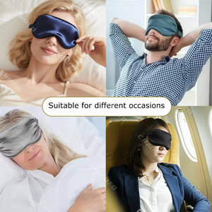CM 2025 Atacado Logotipo Personalizado De Seda De Cetim Dormir Olho Capa Eyemask Dormir Noite Olho Sombra Sono Máscara Com Alça Elástica - Product Image 6