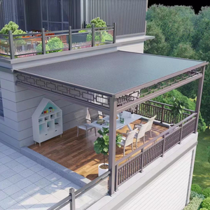 Pergola de jardin en aluminium imperméable, abri de voiture, pergola isolée, panneaux sandwich en aluminium double couche, panneaux en PU PVC, pavillon - Product Image 5