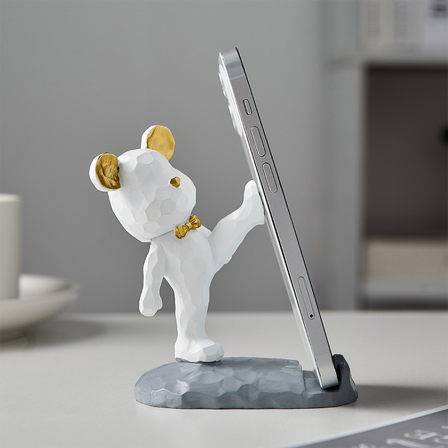 Lovely Animal Desktop Mobile Phone Holder DIY Crafts Cute Bear Cell Phone Stand Holder Home Decorations