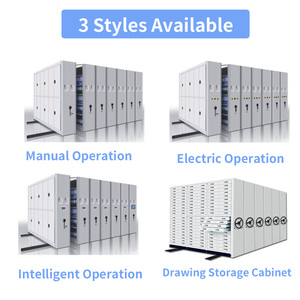 Rack dense mobile manuel Système de stockage <span class=keywords><strong>d</strong></span>'archives électrique Étagère compacte Cabinet coulissant intelligent mobile pour fichiers médicaux - Product Image 4