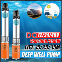 Pompe submersible à grafit sphérique pour arrosage de légumes, alimentée par batterie solaire CC 12V/24V/48V/60V/72V, exclusive transfrontalière