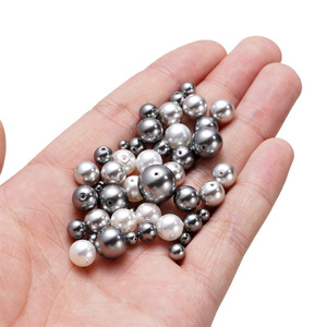 Perles de verre rondes, perles en vrac blanches, trou droit, pour la fabrication de bijoux, accessoires de bricolage, 6mm, 8mm, 10mm - Product Image 1
