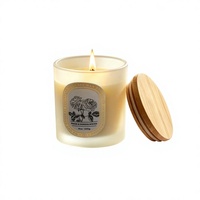 Bougie d'aromathérapie haut de gamme en cire de soja - Parfum de niche Rose Lavande Ambre pour chambre à coucher, pièce d'appoint créant une ambiance cosy
