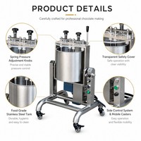 Moulin à chocolat en acier inoxydable, machine à mélanger et à broyer le chocolat, machine à fabriquer le chocolat, moulin à chocolat en pierre