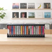 Boîte de rangement en métal pour cassettes audio, style rétro, pour collection à domicile et librairie