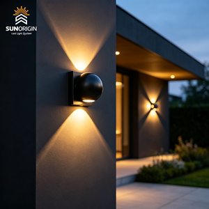 Applique murale LED noire à motif X, 12W, en aluminium moulé sous pression, pour extérieur, jardin, villa, vente en gros, directement de l'usine - Product Image 3