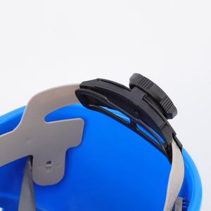 Casque de sécurité respirant BLEU pour travaux en extérieur, atelier et chantier – Catégorie de produit : Casques de protection - Product Image 3