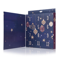 Vente en gros de boîtes de calendrier de l'avent à 24 compartiments, boîte cadeau vide pour compte à rebours de 24 jours, pour bonbons, chocolats, emballages surprise, logo personnalisé