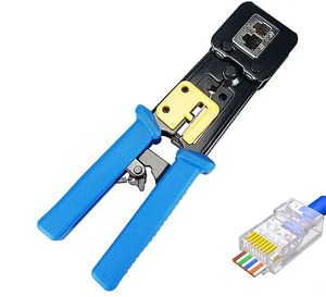 Alicates Multifunción para Cables de Red, Alicates de Compresión para Cabeza de Cristal Perforada 6P/8P, RJ45 para Uso con Cámara, Reforzados de Alta Velocidad - Product Image 4