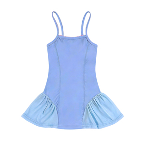 Vestido de Yoga GSD3690 Personalizado para Niña, Diseño de Verano con Estampado Naranja, Sin Mangas, Hasta la Rodilla, con Flores, Tela Transpirable - Product Image 6