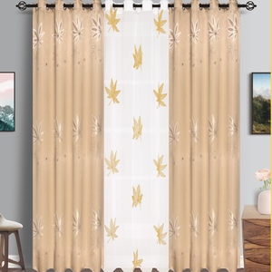 Thiết kế độc đáo Jacquard rèm cửa 100% polyester với Thêu sợi 3 mảnh màu thiết lập - Product Image 4