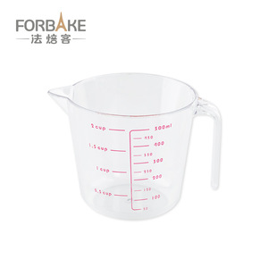 For Bake Measuring Cup 500ml Transparent <b>Plastic</b> <b>Kitchen</b> Graduated With Handle For Baking Cooking - Product Image 4