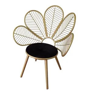 Moda açık çiçek sandalye Modern eğlence tel kelebek sandalye Metal lüks yemek çelik sandalyeler bahçe demir tel