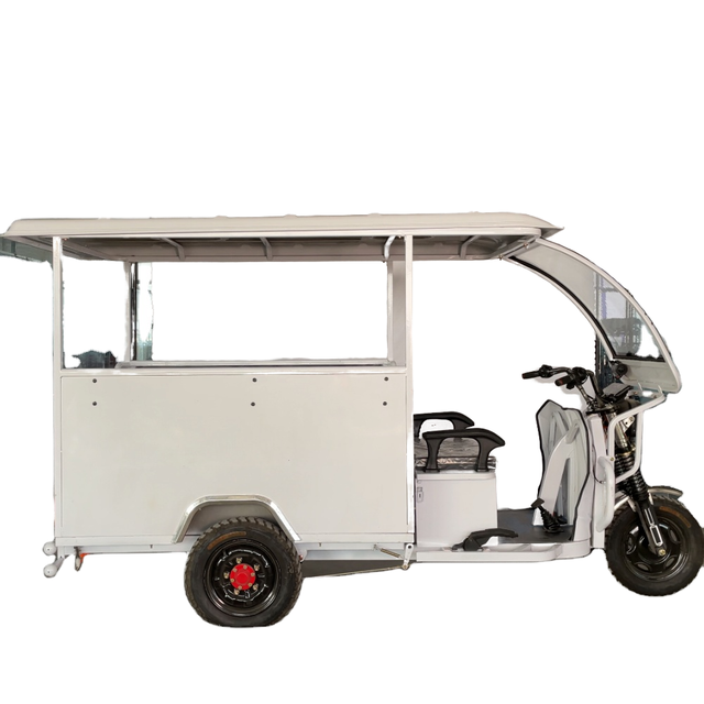 New Style 72V58A Big Battery Passenger Electric Rickshaw Eight Seat Open Body E-trike Tuk