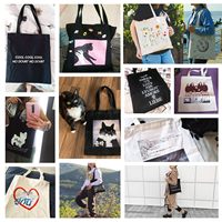 Bolsos de Lona OEM para Mujer Personalizables con Logo Impreso DIY Bolso de Lona para Compras Bolso de Hombro Tote Resistente en Blanco
