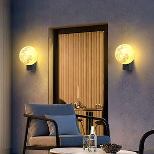 Lampe murale extérieure étanche, lumière lunaire, pour villa, terrasse, balcon, jardin, éclairage de plaque de porte, décoration d'ambiance simple - Product Image 3