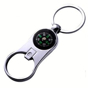 Multifunctional Keychain Bottle Opener With Compass EDC Survival <b>Tool</b> Pocket <b>Multi</b> <b>Tool</b> for <b>Camping</b> Hiking Outdoor Emergency - Product Image 2