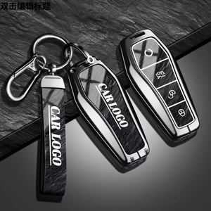 เคสหุ้มกุญแจรถยนต์แฟชั่นรูปแบบใหม่สำหรับ BYD Song Pro Plus Max Dmi EV Seal Dolphin ทำจากโลหะผสมสังกะสีและ TPU พร้อมลวดลายหินอุปกรณ์เสริมพวงกุญแจ - Product Image 1