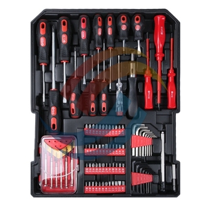 Trousse d'outils à main en alliage d'aluminium multifonctionnelle de 186 pièces avec personnalisation OEM pour réparation automobile et domestique - Product Image 3