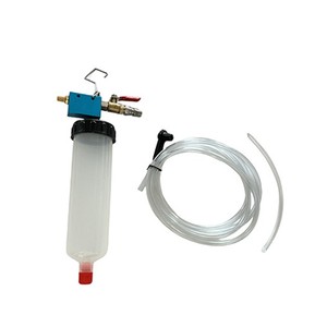 Pompe d'extraction de fluide d'huile 300CC Pompe de transfert manuelle 0.3L(0.08Gallon) Outil de changement de liquide de frein pneumatique avec 2 connecteurs - Product Image 2
