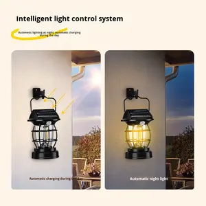 Linterna <span class=keywords><strong>solar</strong></span> LED blanca, venta al por mayor, recargable, sin escalones, impermeable, ABS, cuerpo, IP65, luz para acampar - Product Image 3