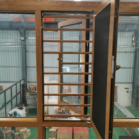 Ventanas abatibles térmicas de aluminio, mosquitera y barra de seguridad de acero inoxidable