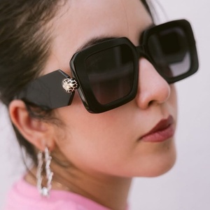 Oversized Square Womer's Luxury Sunglasses 2025 Vintage Gem Design <strong>Sun</strong> Glasses Leopard Shades UV400 Men Thick Frame Male Female - Product Image 2