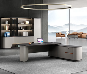 <span class=keywords><strong>Bureau</strong></span> de luxe en chêne de qualité supérieure <span class=keywords><strong>Bureau</strong></span> de direction moderne en forme de U avec fonction rétractable Construction robuste - Product Image 3