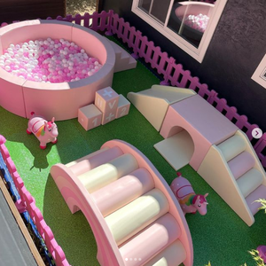 Jeu mobile pour enfants, ensemble d'océan, <span class=keywords><strong>piscine</strong></span> de balles, fosse <span class=keywords><strong>rose</strong></span>, location de fête, terrain de jeu souple, Portable - Product Image 5