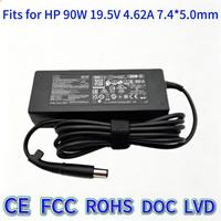 Chargeur secteur pour ordinateur portable 90W 19.5V 4.62A DC 7.4 5.0mm compatible avec HP EliteBook ProBook ZBook Business Notebook