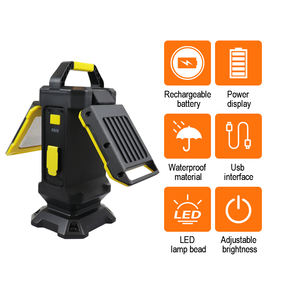 Lámpara de Trabajo LED Recargable de 20W CC, Regulable, con Dos Paneles de Luz, Clasificación IP54, Ángulo de Haz de <span class=keywords><strong>120</strong></span>°, Ra80, 1500 Lúmenes, 30000 Horas de Duración - Product Image 4