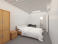 Maison conteneur préfabriquée détachable de 20 pieds, bâtiment modulaire portable pour habitation et bureau