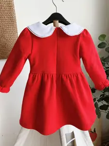 Spring And Autumn Korean Version High Quality Customization Version Of The New Princess Lovely Red Dress