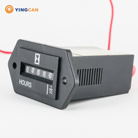 Timer Elektronik Kuarsa Seri SYS-1 Hitam, Konstruksi Tertutup Rapat, Penghitung Waktu Industri untuk Mesin Konstruksi